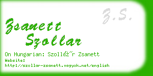 zsanett szollar business card